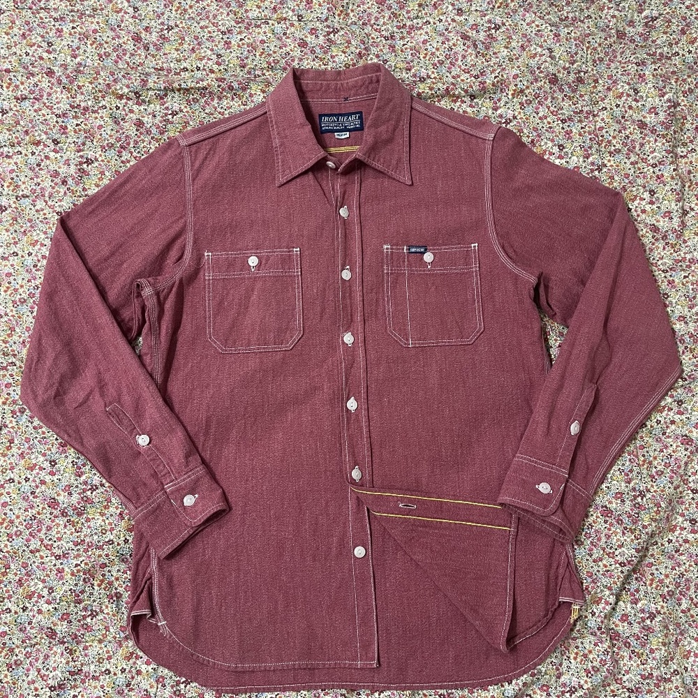 Iron Heart Red Chambray Selvedge Workshirt